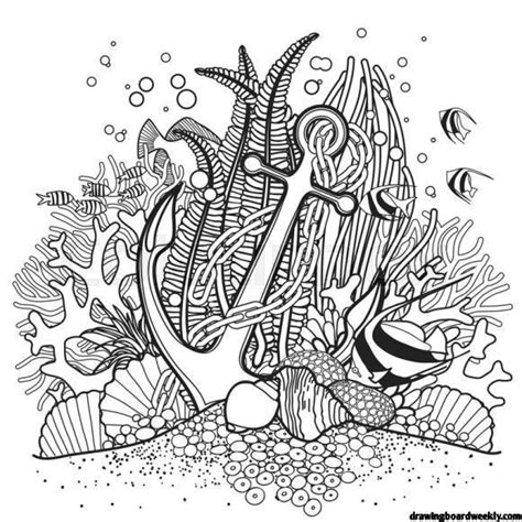 Easy Coral Reef Coloring Page Coloring Pages