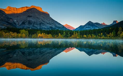 nature, Landscape, Reflection, Lake, Fall, Forest, Mist, Sunrise ...