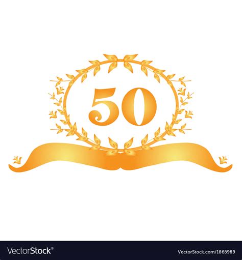 50th anniversary banner Royalty Free Vector Image