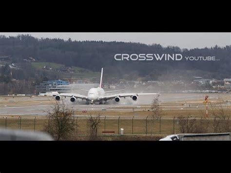 A380 Crosswind Landing with Live ATC | Zurich Airport 17.02.2022 #A380 | Airbus a380, Atc, Zurich