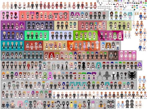 YANDERE SIMULATOR all characters COMPLETE by Bennet134 on DeviantArt