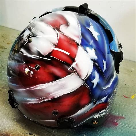 American Flag Custom Helmet Army Flight Airbrushed