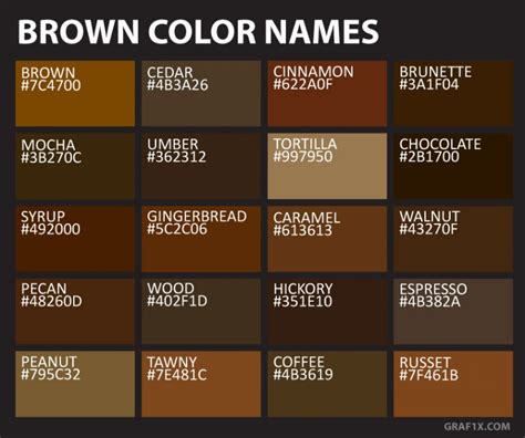 List of Colors with Color Names – graf1x.com