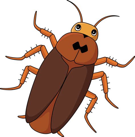 Cockroach Animal Cartoon Colored Clipart 17000440 Vector Art at Vecteezy