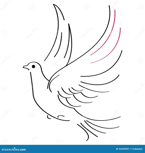 Dove sketch stock vector. Image of holy, background, bird - 32469001