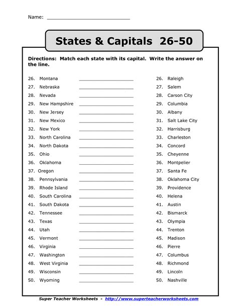 Usa Map With States And Capitals Printable