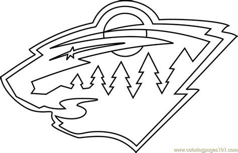 Minnesota Wild Logo Coloring Page for Kids - Free NHL Printable Coloring Pages Online for Kids ...