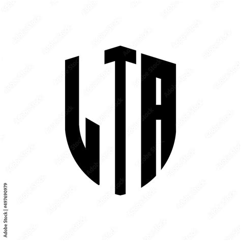 LTA letter logo design. LTA modern letter logo with black background ...