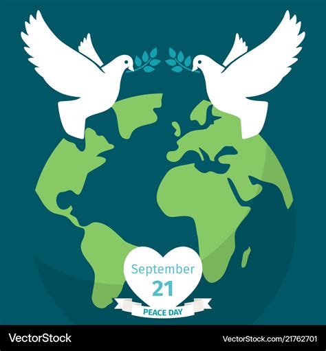 International peace day poster Royalty Free Vector Image