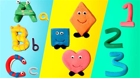 Learning with play Doh | Alphabets | Numbers | ABC | Shapes | 123 | Preschool Songs | Nursery ...