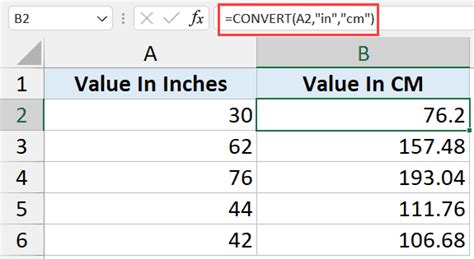 How to Convert Inches to MM, CM, or Feet in Excel? Easy Formula