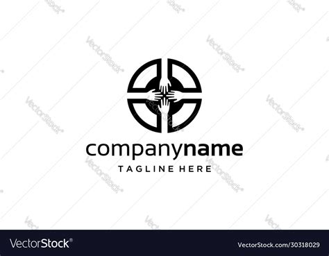 Charity hand logo design concept Royalty Free Vector Image