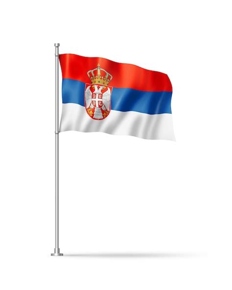 Premium Photo | Serbian flag isolated on white