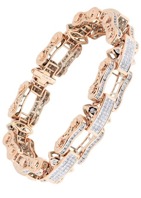 Mens Diamond Bracelet Rose Gold| 8.54 Carats| 65.73 Grams – FrostNYC