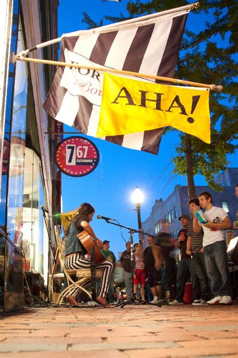 " AHA! Night in New Bedford. " Visitors gather for live music during ...