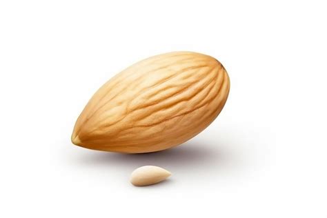 Premium AI Image | A almond and a seed on a white background.