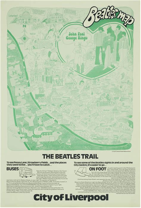 Beatles Map of Liverpool! - Rare & Antique Maps