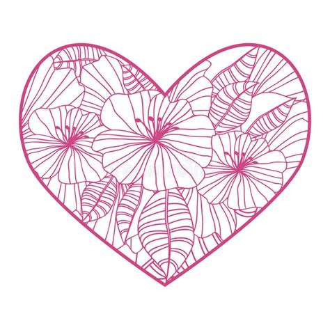 Heart-shaped Pattern for Coloring Book. in Zentangle Style Stock Vector - Illustration of book ...