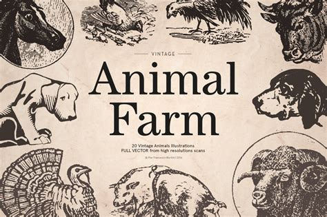 Vintage Animal Farm ~ Illustrations ~ Creative Market