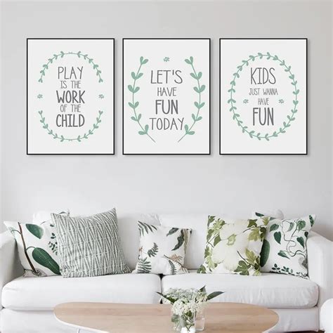 Minimalist Nordic Modern Fun Quotes A4 Large Canvas Art Print Poster Nursery Wall Picture Kids ...