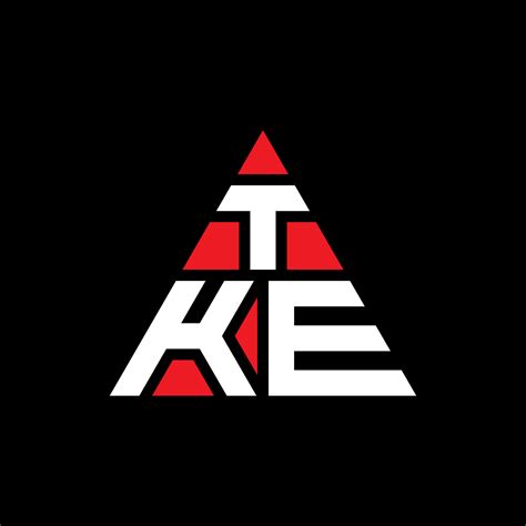 TKE triangle letter logo design with triangle shape. TKE triangle logo ...