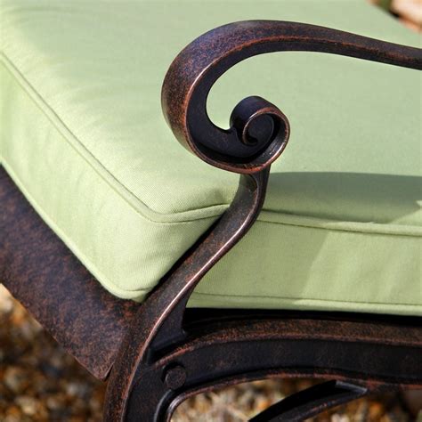 Green Metal Garden Bench Cushion | Lazy Susan