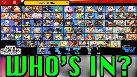 Super Smash Bros Ultimate List Of Characters