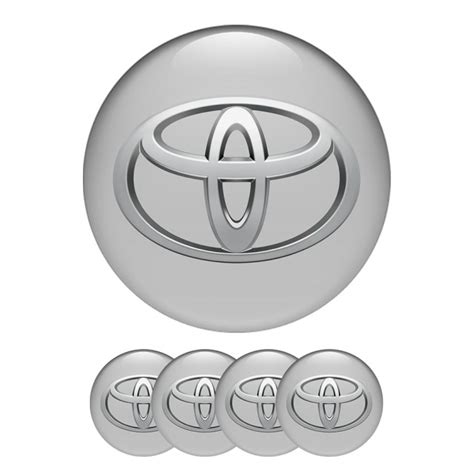 Toyota Wheel Center Caps Emblem Gray Line | Wheel Emblems | Stickers | X-Sticker