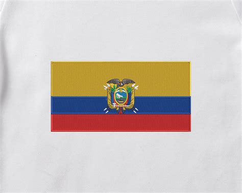 Ecuador Flag Machine Embroidery Design - Etsy