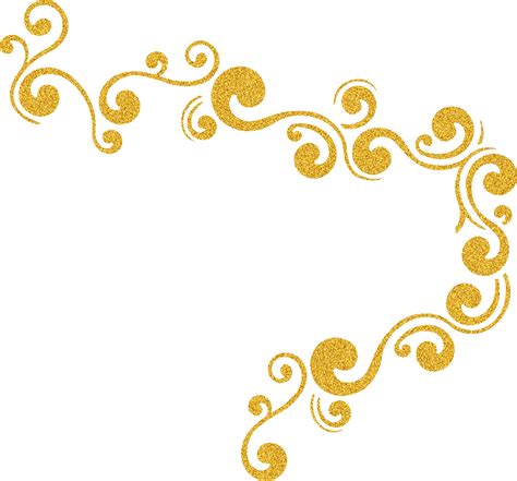 Sparkle Clipart Swirl - Glitter Gold Border Png Transparent Png - Full Size Clipart (#386383 ...