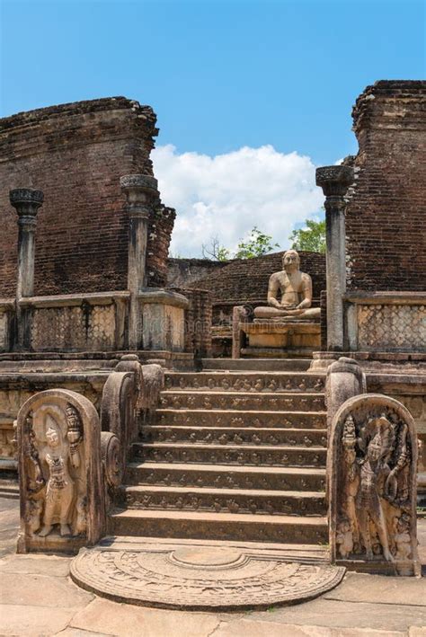 Structure Unique To Ancient Sri Lankan Architecture. Stock Photo ...