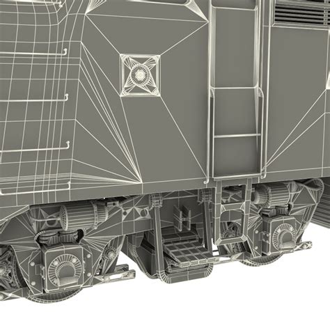 realistic locomotive emd f7 3d model