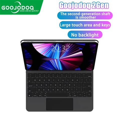 GOOJODOQ Magic Keyboard For iPad Air 4 Pro 11 2020 2021 Pro 12.9 2021 Case with Wireless ...