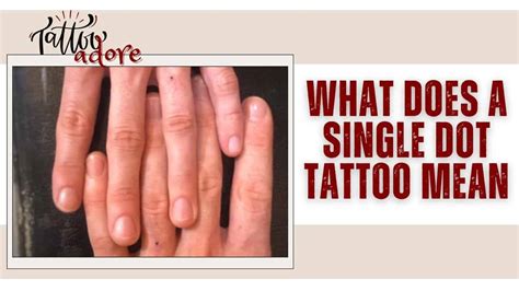 What Does A Single Dot Tattoo Mean | TattooAdore