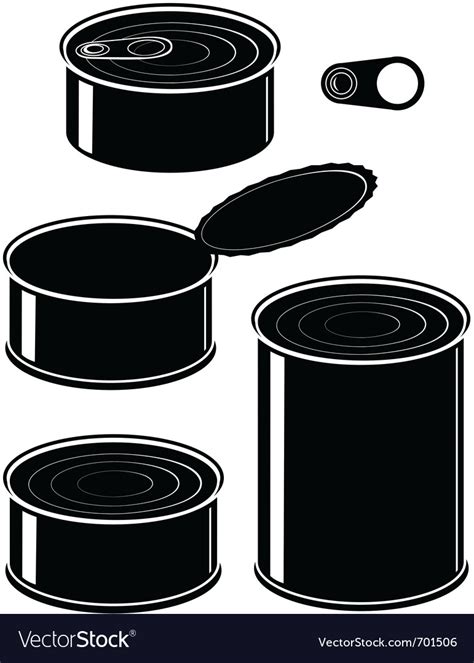 Canned food Royalty Free Vector Image - VectorStock