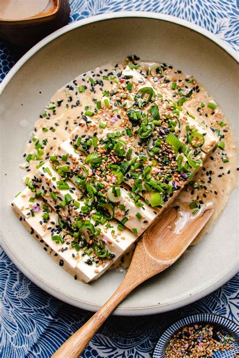 Silken Tofu (Soft Tofu) With Sesame Dressing | I Heart Umami®