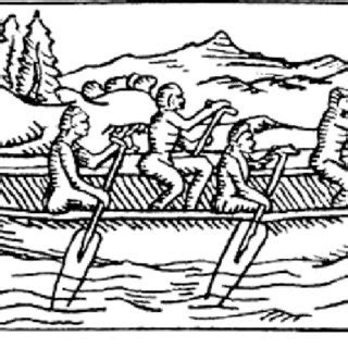 A dugout canoe used by the Taíno as shown by Benzoni (1563) | Download Scientific Diagram