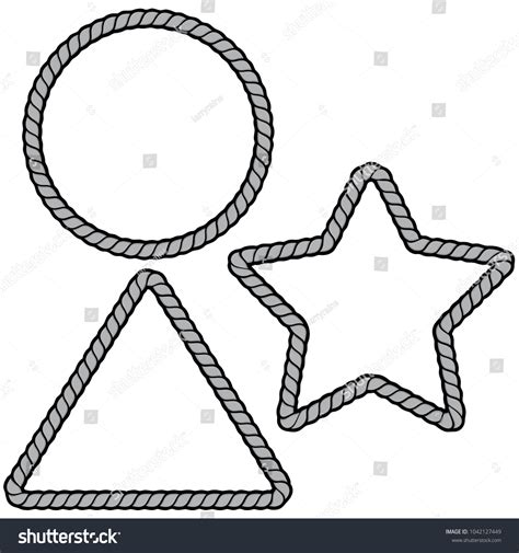 Rope Border Shapes Illustration Vector Cartoon Stock Vector (Royalty ...