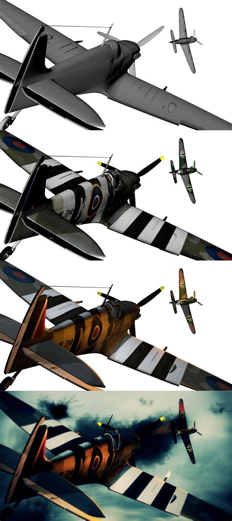 Spitfire vs BF 109 G by Blaze-CLA on DeviantArt