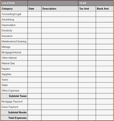 Business Expenses Template ~ Excel Templates