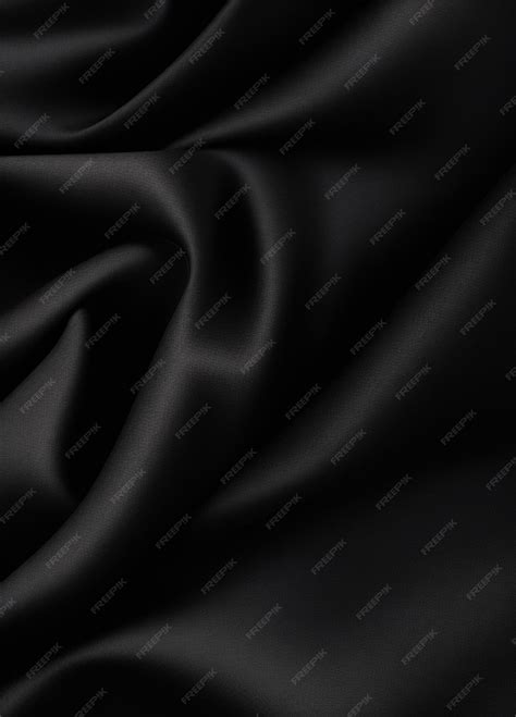 Premium AI Image | Black silk fabric textile texture background