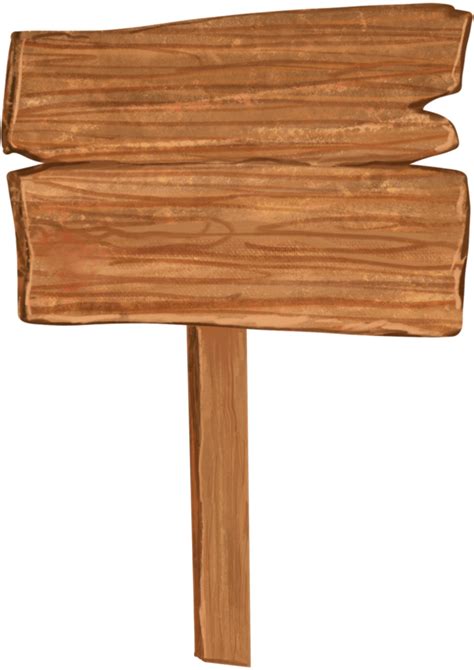 Hand Drawn Wooden Sign Board with Classic Style 14433253 PNG