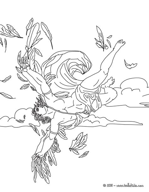 Myth of icarus coloring pages - Hellokids.com