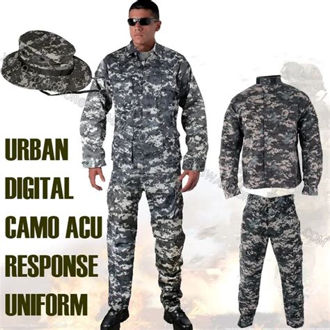 US Urban Digital camouflage suit set BDU military uniform paintball suit hunting combat uniform ...