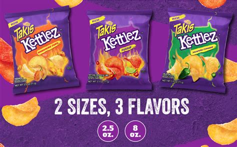 Takis Kettlez Fuego Potato Chips, Hot Chili Pepper And Lime Artificially Flavored Chips, Ounce ...