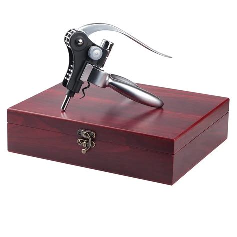 Rabbit Wine Corkscrew Gift Set 9 Pc W/premium Wood Case - The All In One Accessory Kit For Any ...