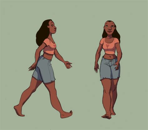 2d Woman Walk Cycle Animation Gif Moana 17 - Full Image