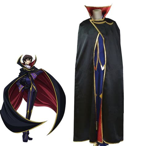 Free Shipping Code Geass Zero Lelouch Cosplay Costume Custom Made