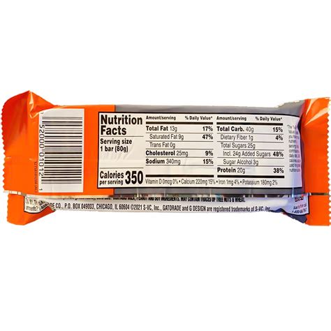 Gatorade Peanut Butter Chocolate Protein Bars 80gram