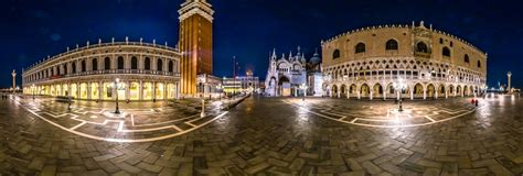 Piazza San Marco at night, Venice, 2019. 360 Panorama | 360Cities